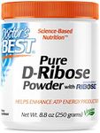 Doctor's Best D-Ribose with Bioenergy Ribose, Non-GMO, Vegan, Gluten Free, Energy Enhancement, 250g, 8.8 Ounce (Pack of 1)