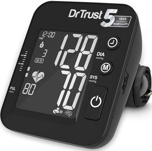 Dr Trust USA Intellitrack 132 Fully Automatic Dual Talking Portable Digital Blood Pressure Monitor BP Machine For Hypertension & Managing Heart Health, BP Apparatus For Home & Clinic Use, Most Accurate Measurement, USB Compatible with Backlight