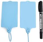 cocolele 100 Shipping Tags Water Proof Tags Plastic Tags for Shipping Labeling Security Seals Writable Zip Ties Marker Label for Plant (Blue) (CO-10F)