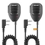 JUCJET Handheld Speaker，3.5mm Headphone Jack Speaker Mic Walkie-talkie Radio Hand Microphone with Steel Belt Clip for UV5R/UV5R+Plus/UV5RA/UV5RA Plus/UV5RB/UV5RC/UV5RE/BF-888s