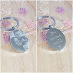 Personalised Gift Engraved Photo Keyring - Double Sided Engraving, Free Gift Bag and UK P&P - Birthday, Memorial, Anniversary, Wedding, Gifts for Him, Gifts for Her