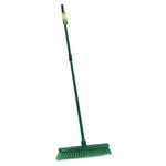 JVL Outdoor Soft Bristle Broom with Telescopic Handle, Green, 20-103, One Size