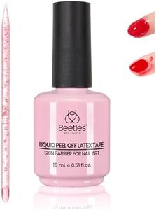 Beetles Gel Polish 15ml Latex Liquid Nail Peel off Cuticle Guard for Nail Polish with Plastic Nail Care Stick for Nail Art Air-Dry Liquid Latex Barrier Protector Nails Design