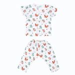 A Toddler Thing 100% Organic Muslin Sleepsuit - Woodlanders | Orange | Top & Pants | Size - 3-4 Years | Night Suit for Boys & Girls | Sleepwear Baby Products | Night Wear Pyjama Set | Full Cover Dress