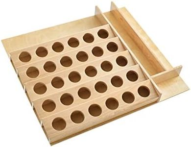 Rev-A-Shelf 22" K-Cup Coffee or Tea Pod Organizer, Pull Out Kitchen Draw Utensil Storage Organizer, Maple Wooden Insert for 30 Pods, 4CDI-24-KCUP-1