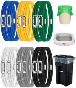Garbage Can Bands Cord Lord Design Adjustable Large Trash Can Rubber Bands Fits 8-33 Gallon Trash Cans Multifunction Bands Litter Box Bands for Kitchen Tables Picnic Party 12 Pack