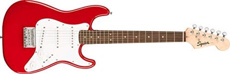 Fender Squier Electric Mini Stratocaster, Electric Guitar, Dakota Red, Ideal For Guitar Beginners