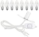 OHLGT Salt Lamp White Cord Replacement and 8 Packs 15 Watt Salt Lamp Bulbs