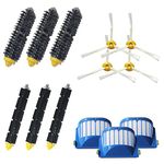 VacuumPal Replacement Parts Kit Including Bristle & Flexible Beater Brush & Armed-3 Side Brush & Filters for iRobot Roomba 600 Series 614 620 630 650 660 665 690 Vacuum Cleaner Accessory