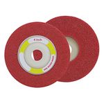 AASONS Red Buffing Wheel (Non-Woven Fabric) For Deburring, Cleaning, Matt Polish And Surface Protection 4 Inch For Steel, Iron Or Any Metal Polishing (Pack of 20)