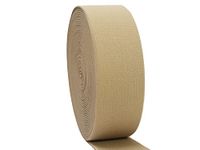Jesep Yong 2 inch Khaki Knit Elastic Band for Sewing 10 Yards 50mm Double-Side Twill Woven Elastic Heavy Stretch Straps for Clothing Pants Waistband-Wigs-Skirts-DIY Craft Project