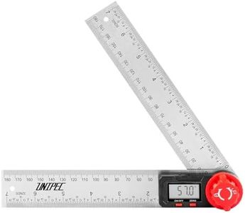 UNIPEC Digital Angle Finder Protractor, Angle Finder Ruler,Stainless steel 7inch 200mm, Angle Measuring Tool for Woodworking,Carpenter,Construction,DIY Measurement (Stainless Steel)