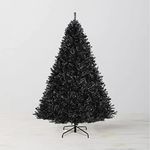 Abaseen Black - 7FT - Artificial Christmas Tree, 1000 Tips Xmas Tree Strong Metal Stand Easy to Assemble Foldable Reusable, Indoor & Outdoor Decoration