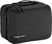 eagle creek Pack-It Reveal Trifold Toiletry Bag Featuring 3 Large Compartments with Elastic and Zip Organizers Made with Durable, Water-Repellent Materials, Black, One Size, Toiletry Bag