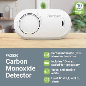 FireAngel Carbon Monoxide Detector – 10-Year Battery Life
