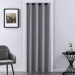 XTMYI Door Divider Curtain for Doorway,Bedroom Closet Door Cover,Privacy Curtains for Room Divider Garage Balcony Office,80 Inch Length,Light Grey