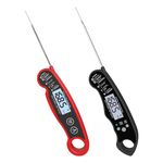 2 Pack Instant Read Meat Thermometer for Indoor Outdoor Cooking Fast Accurate Instant Thermometer with LCD Backlight Display, IP65 Water Resistant by puxyblue