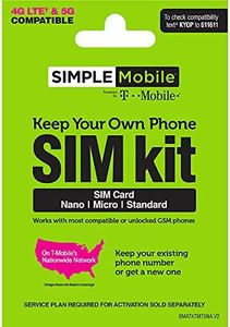 Simple Mobile Prepaid Sim Card Kit (4G LTE Network)