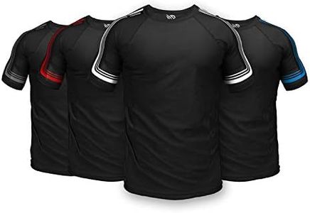 Sanabul CORE Short Sleeve Compression Training Rash Guard for MMA Wrestling No Gi | Jiu Jitsu BJJ Rash Guard for Men (White/Black, Medium)