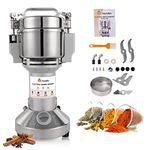 FoundGo 300G Electric Grain Grinder, Herb Grinder, 25000RPM High Speed Superfine Spice Mill for Rice, Herb, Corn, Nut, Sesame, Pepper, Soybean, Stainless Steel, Swing Type & Protection of Overload