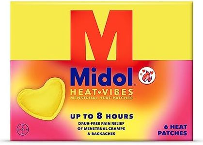 Midol Heat Vibes Menstrual Pain Relief Heat Patches - 6 Count Pack for Period Cramps and Backache