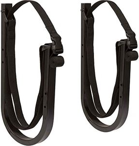 Suspenz SUP Wall Storage Rack, Stand Up Paddle Board and Surfboard Holder/Hook with Safety Straps, Black (12-0105)