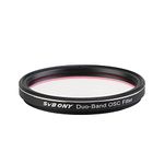 SVBONY SV220 Telescope Filter, 2 inches Dual-Band Nebula Filter, H-Alpha and O-III Narrowband Filter for One-Shot Color Cameras, Light Pollution Filter for Astrophotography