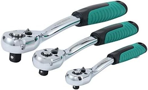 Set impugnatura a cricchetto TOPWAY 72 denti 3 pezzi 1/2 ", 3/8" e 1/4 "