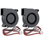 GDSTIME 2PCS 50mm x 15mm Small Blower Cooling Fan DC 12V for 3D Printer Humidifier Aromatherapy and Other Small Appliances Series Repair Replacement, Sleeve Bearing