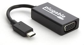 Plugable USB C to VGA Adapter - Driverless, Compatible with 2018 iPad Pro, 2018 MacBook Air, 2018 MacBook Pro, Surface Book 2, Thunderbolt 3 & More. Supports Resolutions up to 1920x1200 @ 60Hz.