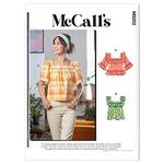 McCall's Misses' Square Neck Top Sewing Pattern Kit, Code M8202, Sizes L-XL-2XL, Multicolor