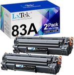 LxTek Compatible Toner Cartridge Replacement for HP 83A CF283A to Compatible with Laserjet Pro MFP M125nw M201dw M225dw M201n M125a M127fn M127fw, 2 Black