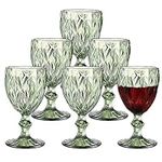 6 Pieces Vintage Wine Glasses Set, 