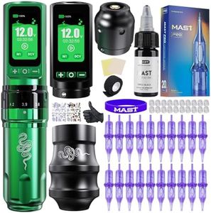 Mast Tattoo Gun Pen Machine, Fold Pro Cordless Year of Snake Edition Tattoo Machine Gift, Power Motor by Mcore-C3, 3000mAh Battery Power Supply (Kit)