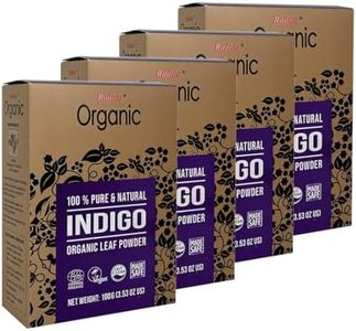 Radico 100% Organic Indigo Leaf Powder (Indigofera Tinctoria) Natural Black Dye/For Hair Care/Hair Color 100gm - Pack of 4