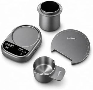LAYBIRD MagAttach Modular Magnetic Coffee Scale with Timer, Espresso Scale for Pour Over Coffee, Flow Rate and Brew Ratio Display, Rechargeable Precision Scale