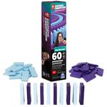 H5 Domino Creations, 60-Piece Blue/Purple Set by Domino Artist Youtuber Lily Hevesh Classic Family Game, for Adults and Kids Ages 5 and up