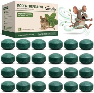 Rodent Repellent for Mice & Rats, 1.41 Oz 24pc, Peppermint Oil Repellent for Rat Mice, Ant, Roach, Spider, Squirrel, for House, Garage, Car Engine, RV, Attic, Basement, Indoor & Outdoor Use