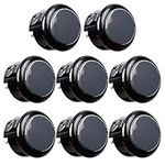 Sanwa 8 pcs OBSF-30 Original Push Button 30mm - for Arcade Jamma Video Game & Arcade Joystick Games Console (Gray) S@NWA