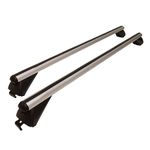 Universal 1.35m Long 90kg Locking Aluminium Car Roof Bars Cross for Cars with Profile Flush Side Rails