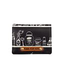 Funk For Hire Printed Leatherette Unisex Card Holder Wallet Pocket Organiser- Black and White