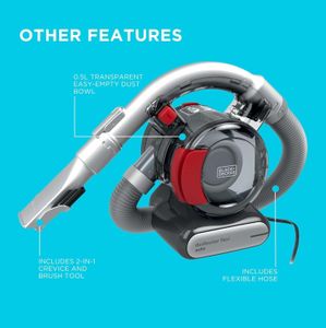 BLACK+DECKER Handheld Car Vacuum Cleaner – Portable Auto Cleaning