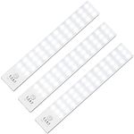 BLS LED Closet Light, 36-Led Motion Sensor Under Cupboard Lights, Large 1500mAh LED Rechargeable Battery Powered Lights, Wardrobe Light, Stick on Lights Wireless Closet Light, 2 Sensor Modes (3 Pack)