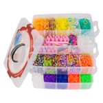 Polegas 15000+ PCS Loom Bands Kit, 25 Colors Loom Bands for Boys and Girls, DIY Bracelet Making Kit with Accessories and Storage Box, Crafts Kits Gift for Birthday, Halloween and Christmas (3 Floor)