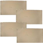 Sunnydaze 125 x 77 Inch Polyester 4-Piece Gazebo Sidewall Set - Gazebo Curtains Only - Provides Shade and Privacy - Tan