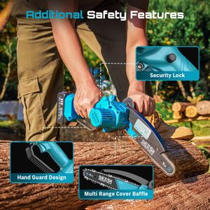 SEESII 8-Inch Cordless Chainsaw – Portable Electric Saw