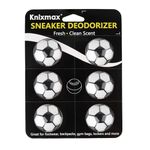 Knixmax Shoe Deodorizer Balls Strong, Odor Eliminator for Sneaker Gym Bag Closet Locker, Work Boot Drawer Freshener, Unpleasant Smell Remover Ball for Men Women Teens, 6 Packs Fresh Linen Soccer