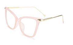 FEISEDY Oversized Cat Eye Glasses Frame with Clear Lenses Eyewear for Women B2460