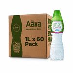 Aava Alkaline Natural Mineral Water 1 LTR Cup-Cap | Pack of 60 (Origin Aravalli Hills, 100% Alkaline pH 8.0+, Benefits of Calcium & Magnesium)