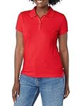 Lee Uniforms Juniors' Stretch Pique Polo Shirt, Red, Large